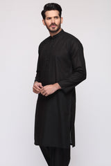 Black TRIBAL IKAT Unstitched Fabric