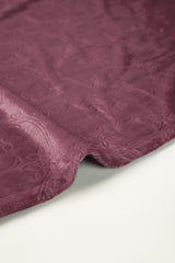 AW24-Maroon Embossed Single Ply Fleece Throw