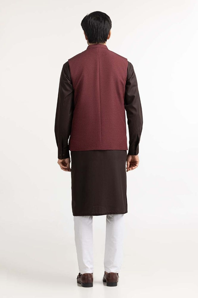 Maroon Basic Waist Coat