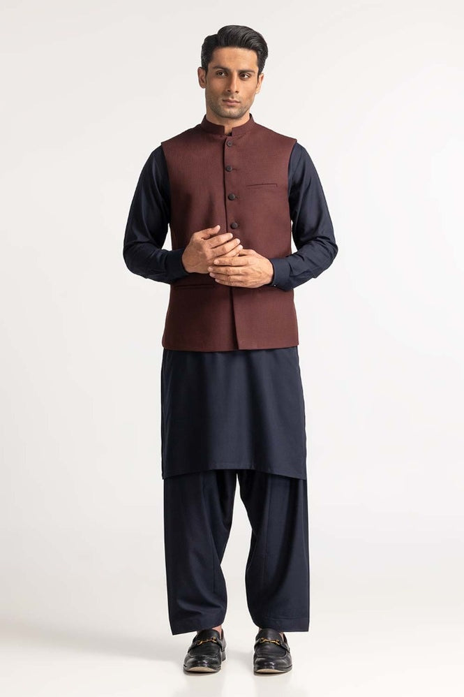 Maroon Basic Waist Coat