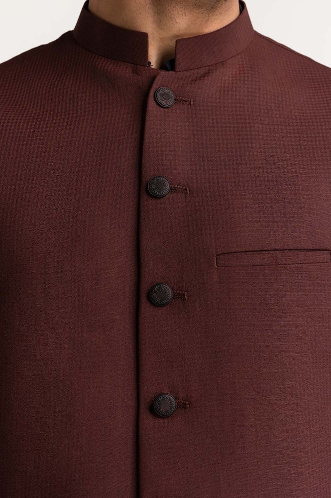 Maroon Basic Waist Coat