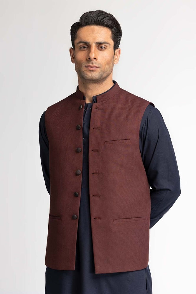 Maroon Basic Waist Coat