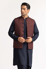 Maroon Basic Waist Coat WC-PD24-008