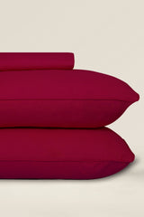 Maroon Cube T-225 Bed Sheet Set