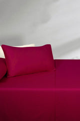 Maroon Cube T-225 Bed Sheet Set