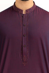 Maroon Embroidered Suit SK-E24-014