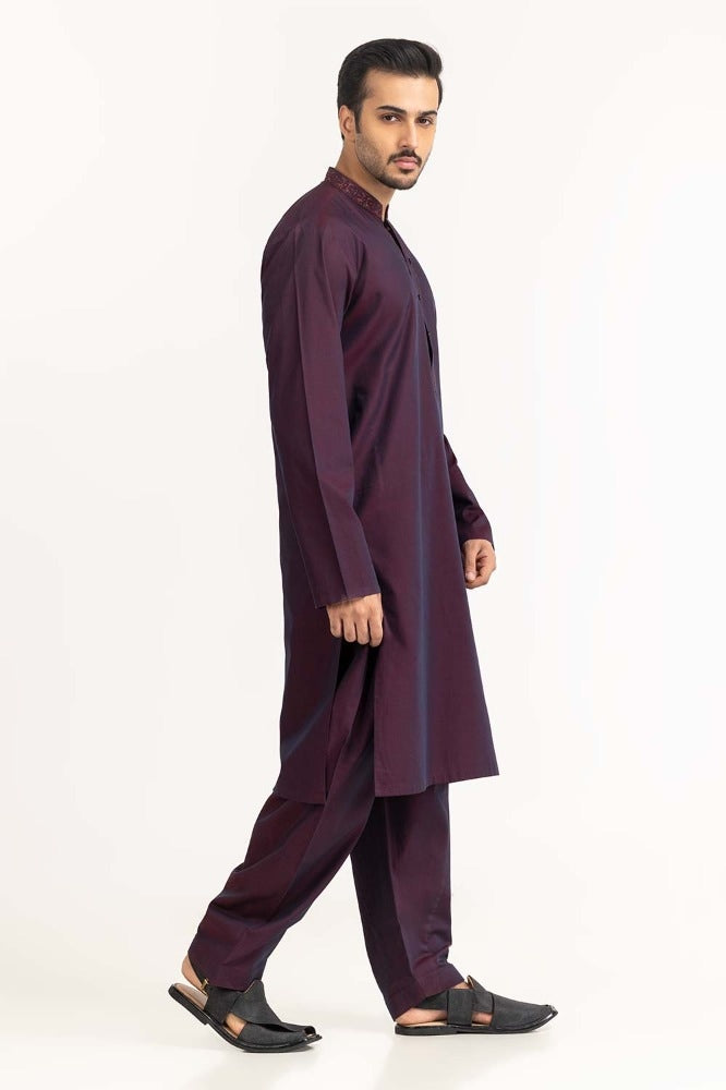Maroon Embroidered Suit SK-E24-014