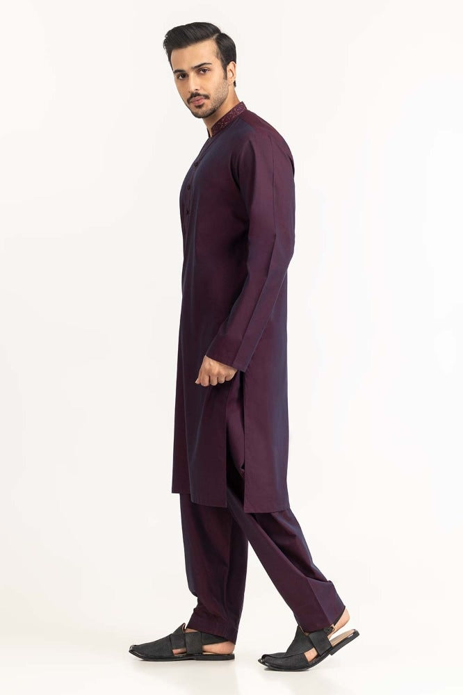 Maroon Embroidered Suit SK-E24-014