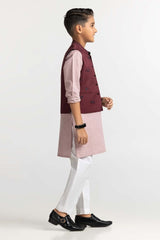 Maroon Embroidered Waist Coat KWC-PD23-009