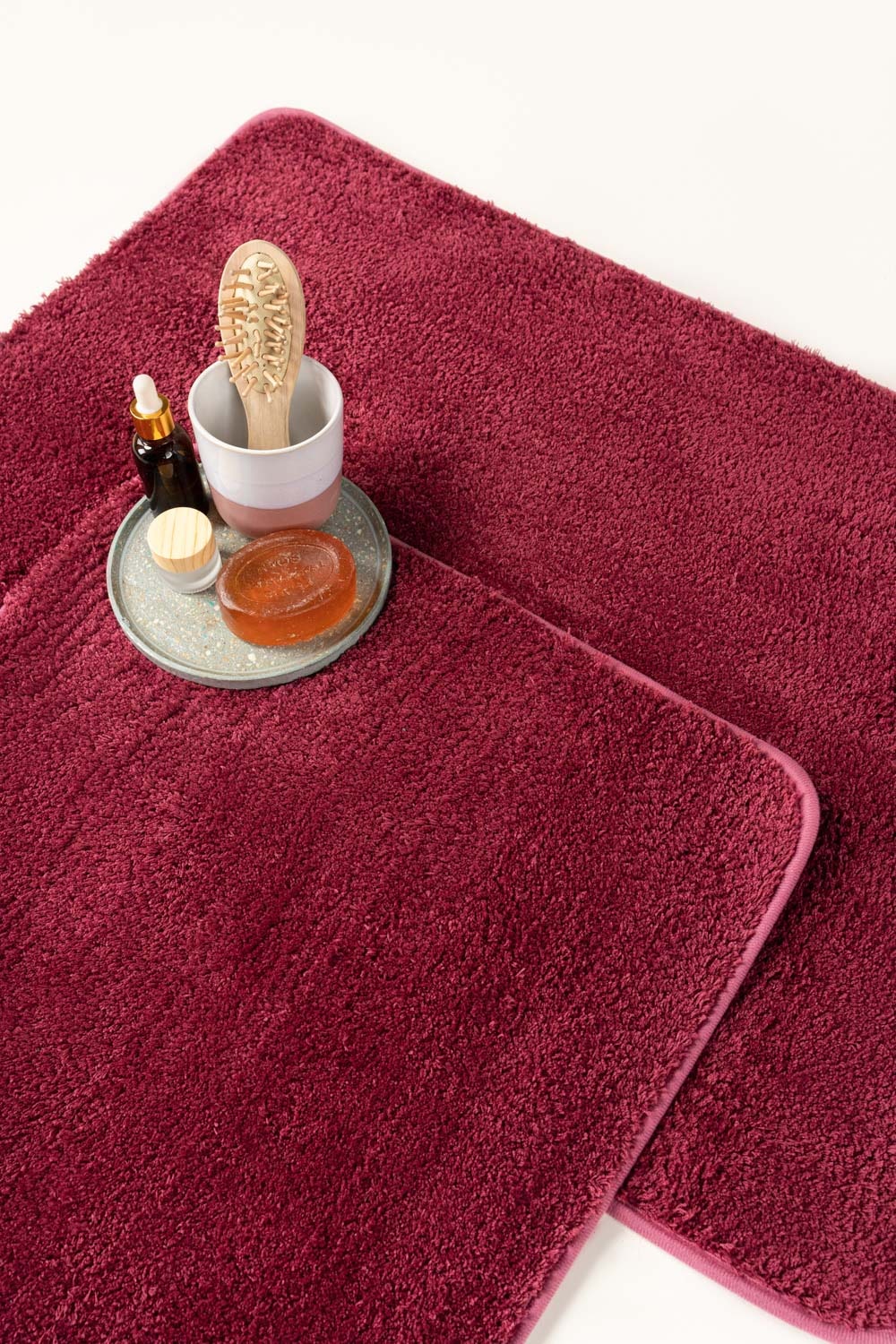 Maroon Red Bath Mat