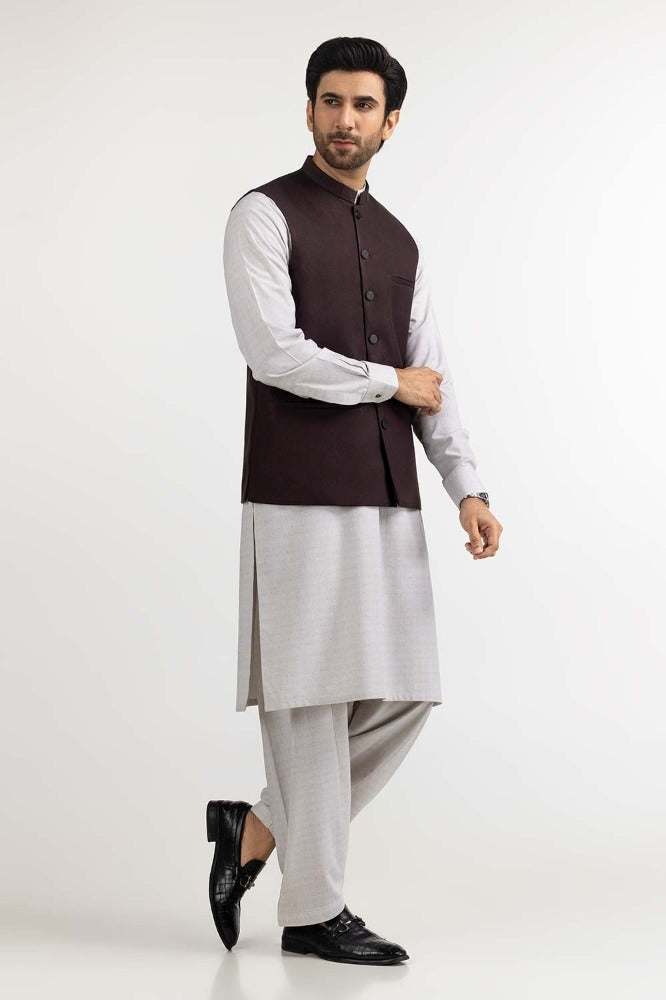 Maroon Styling Waist Coat WC-PD23-013