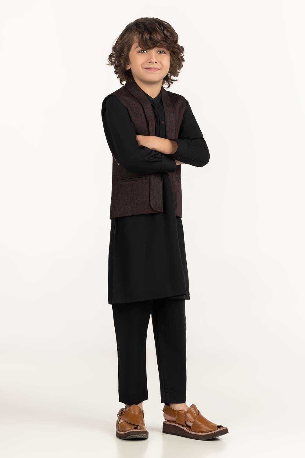 Maroon Stylized Waist Coat KWC-PD23-005