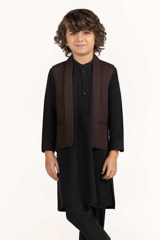 Maroon Stylized Waist Coat KWC-PD23-005