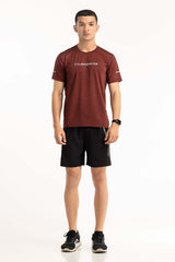 Maroon Textured Tee AW-TS23-009