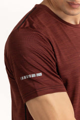 Maroon Textured Tee AW-TS23-009