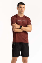 Maroon Textured Tee AW-TS23-009
