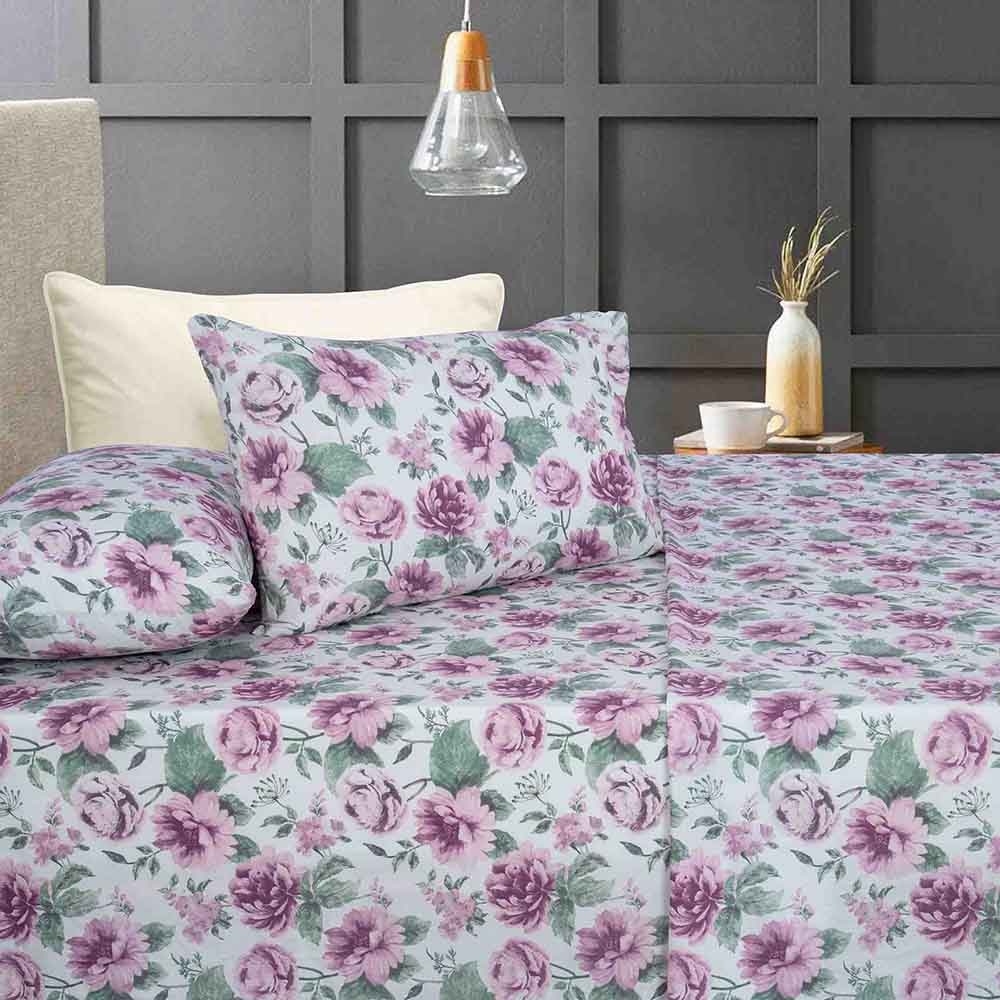 Mauve Glow Bed Sheet Set
