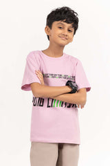 Junior Boy Mauve Mist Printed Knit Top JBKT-2210084