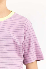 Junior Boy Mauve Stripped Knit Top JBKT-2210073 B