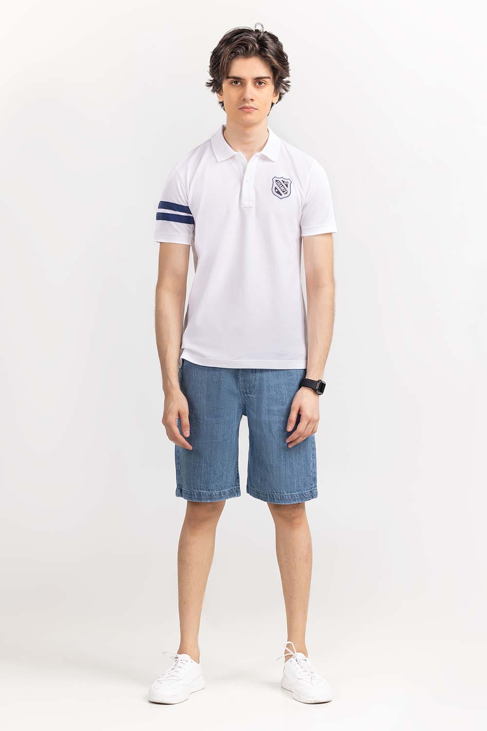 Med Blue Basic Shorts