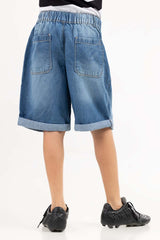 Toddler Boy Medium Wash Basic Denim Shorts TBDB-2210003 B