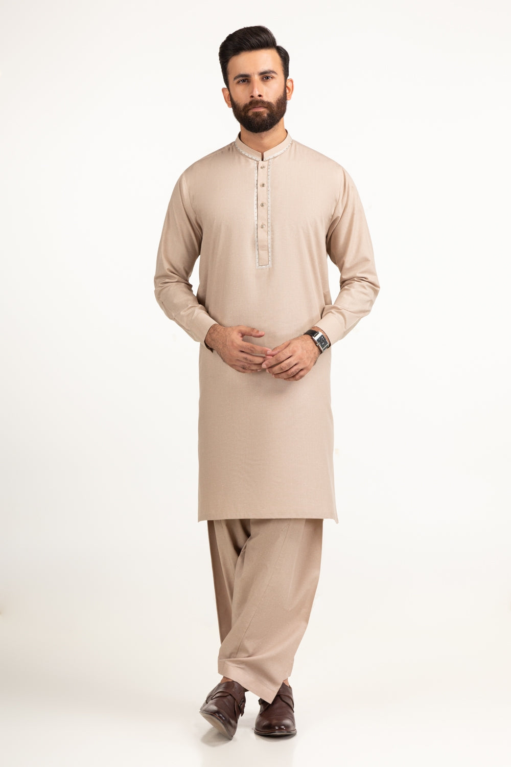 Regular Fit Embroidered Suits SK-EMB25-007