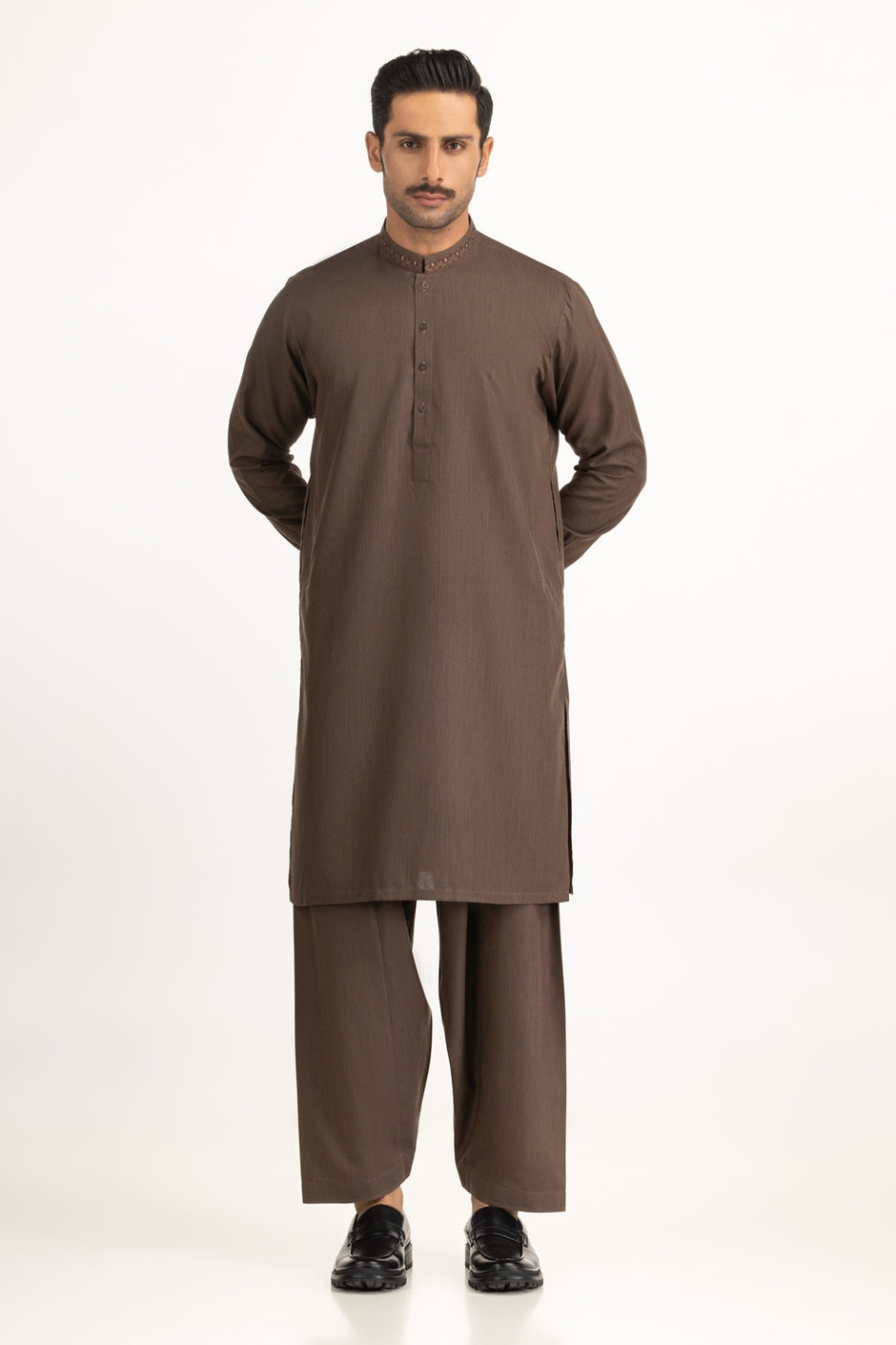 Regular Fit Embroidered Suits