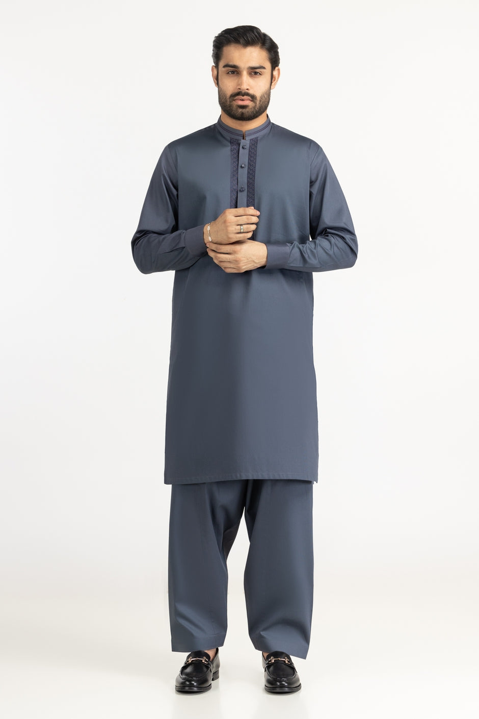 Regular Fit Embroidered Suits