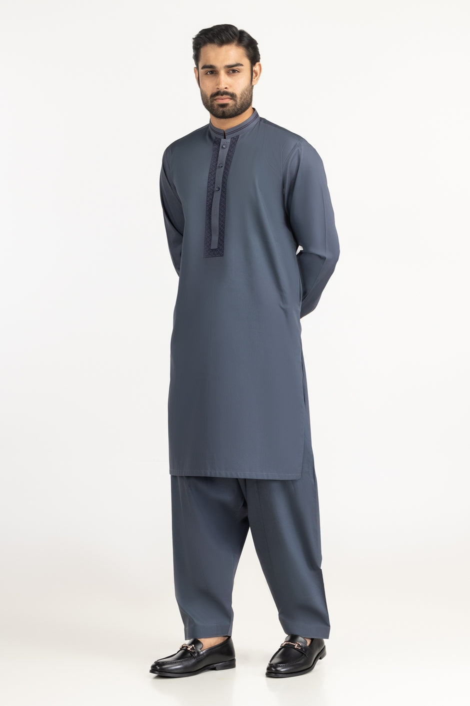Regular Fit Embroidered Suits