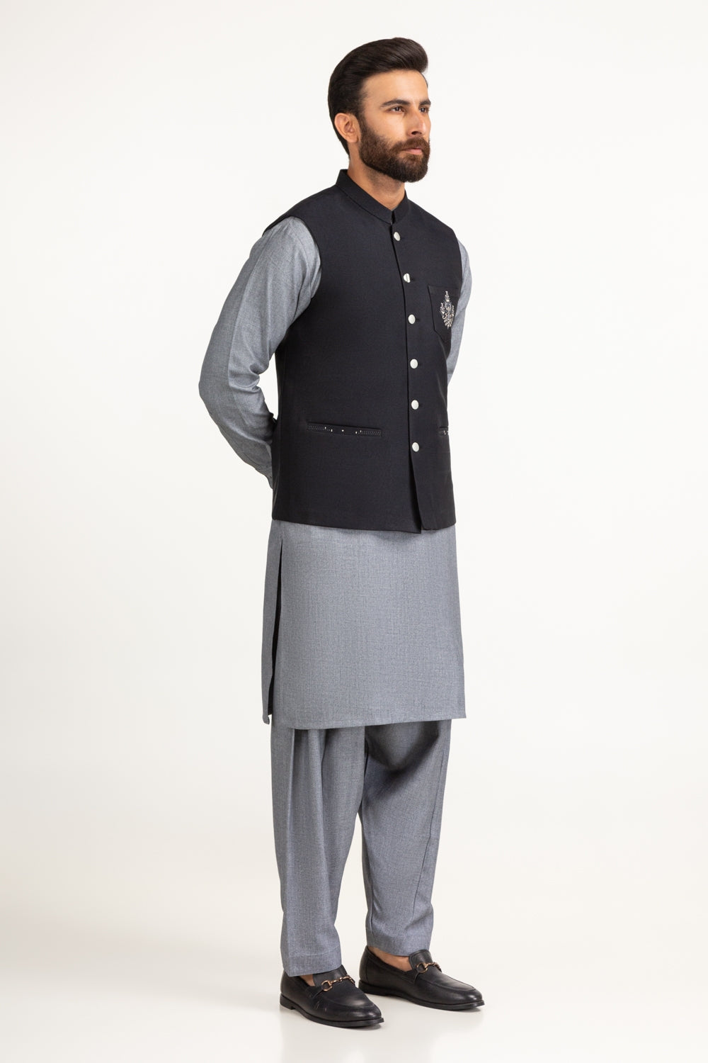Regular Fit Embroidered Waist Coat WC-PD24-060