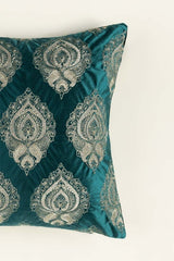 Mirage Sea Velvet Embroidered Cushion Cover