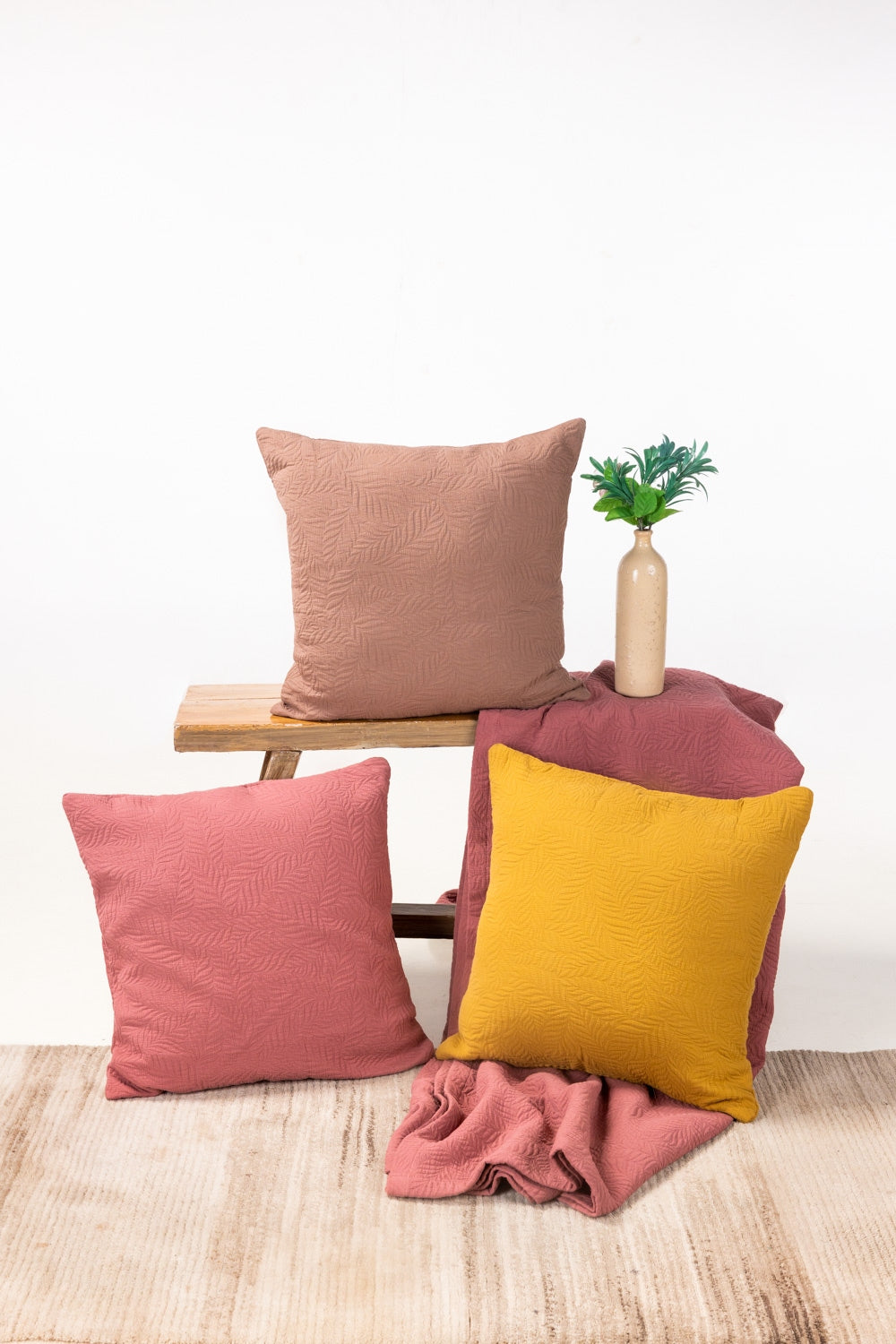 Misty Rose Matelasse Cushion