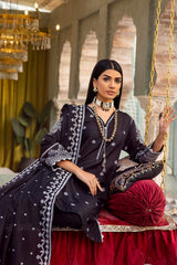 3 Piece Jacquard Embroidered Unstitched Suit with Dupatta and Inner MJ-42002