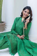 3 Piece Chambray Jacquard Unstitched Suit MJ-42007