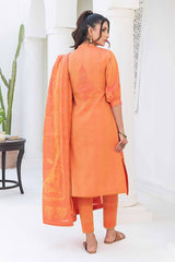 3 Piece Chambray Jacquard Unstitched Suit MJ-42010