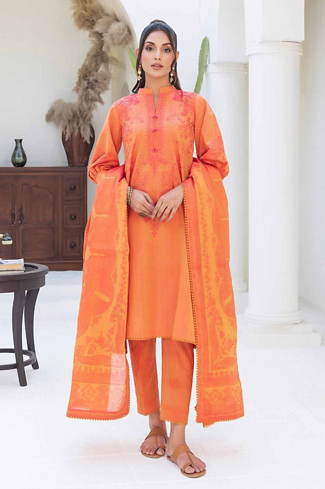 3 Piece Chambray Jacquard Unstitched Suit MJ-42010