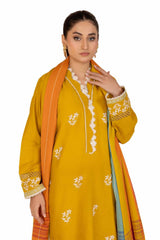 3 Piece Unstitched Embroidered Printed Cambric Suit with Yarn Dyed Dupatta MJ-42020