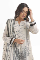 3 Piece Unstitched Lawn Jacquard Suit MJ-42023