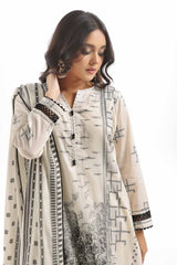 3 Piece Unstitched Lawn Jacquard Suit MJ-42023