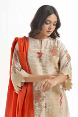 3 Piece Unstitched Lawn Jacquard Suit MJ-42041