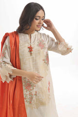 3 Piece Unstitched Lawn Jacquard Suit MJ-42041