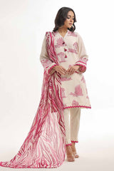 3 Piece Unstitched Printed Lawn Jacquard Suit with Denting Lawn Dupatta MJ-42047