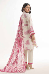 3 Piece Unstitched Printed Lawn Jacquard Suit with Denting Lawn Dupatta MJ-42047