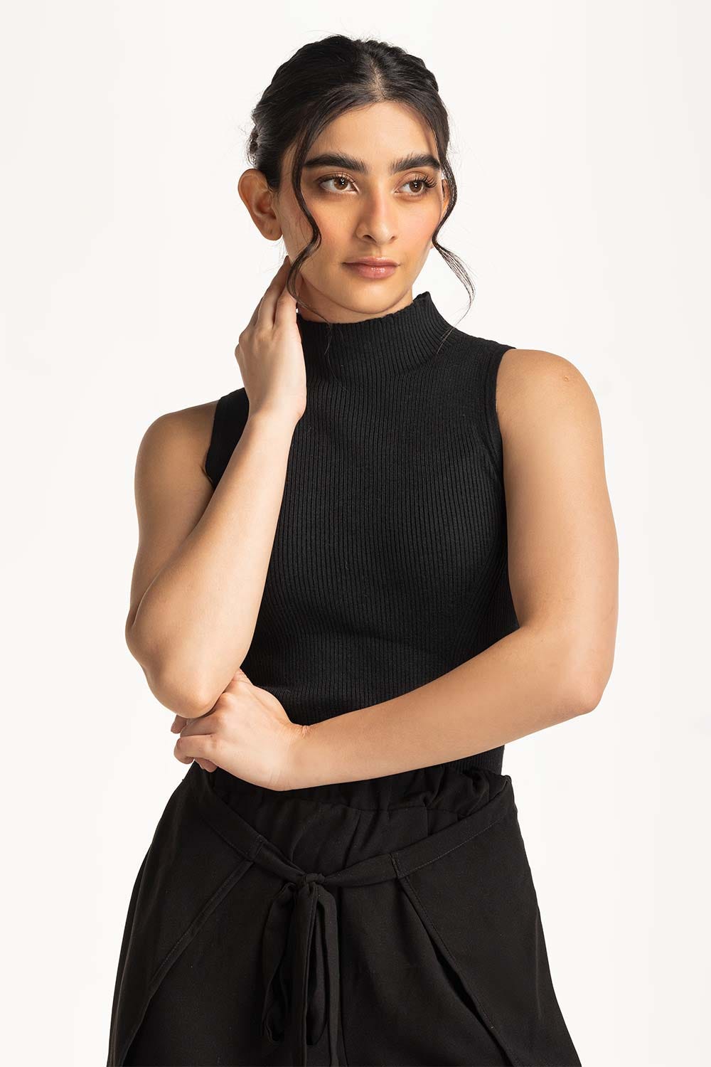 Mock neck Rib Tanktop WM-SWT-TP-WS24-001