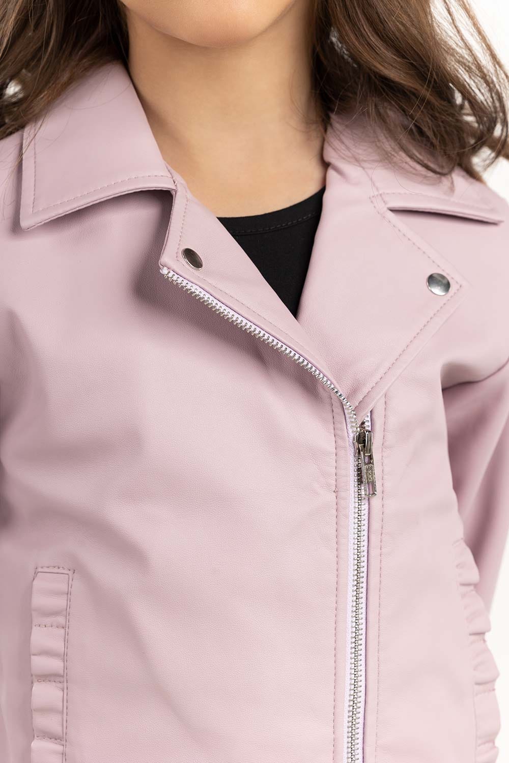 Junior Girl Motorbike Pink Jacket 224-410-034