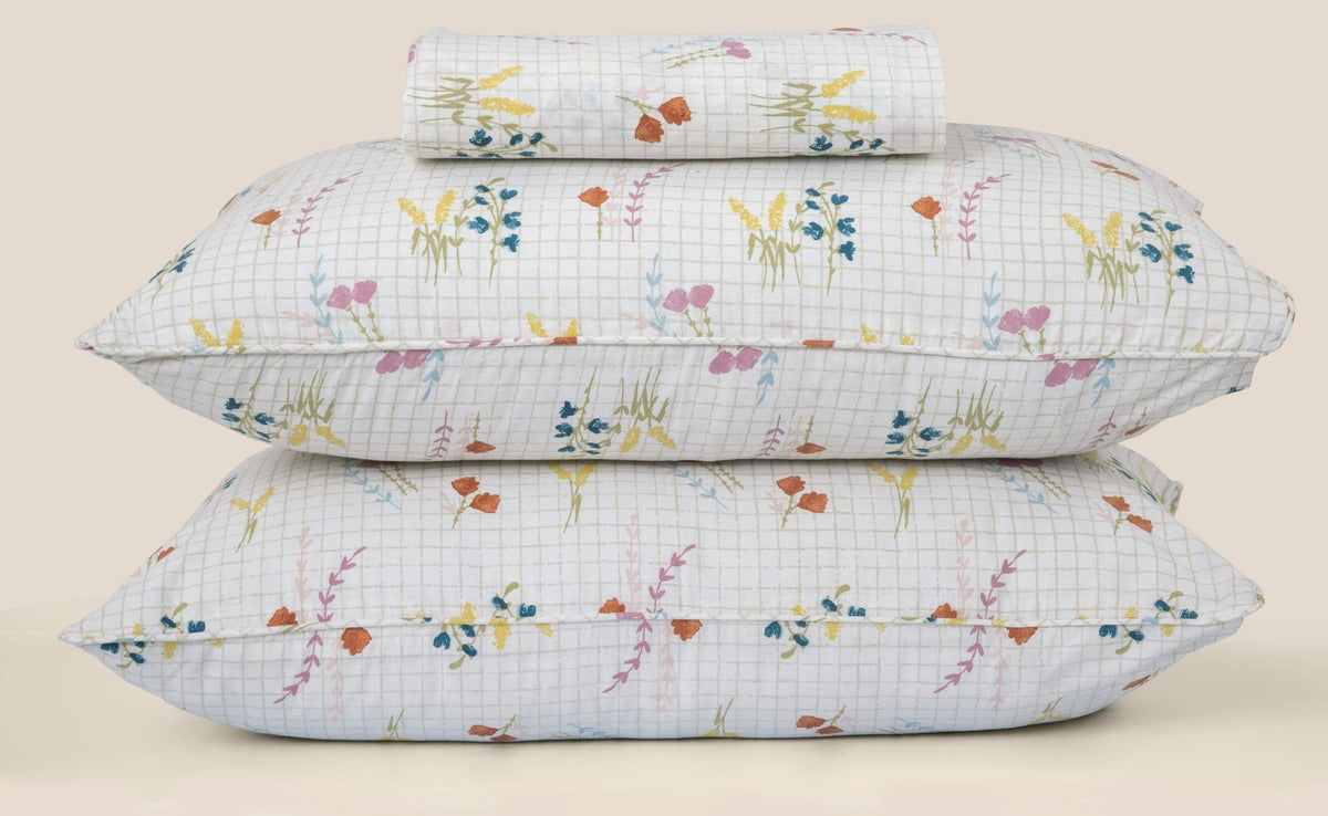 Multi Gingham T-150 Bed Sheet Set
