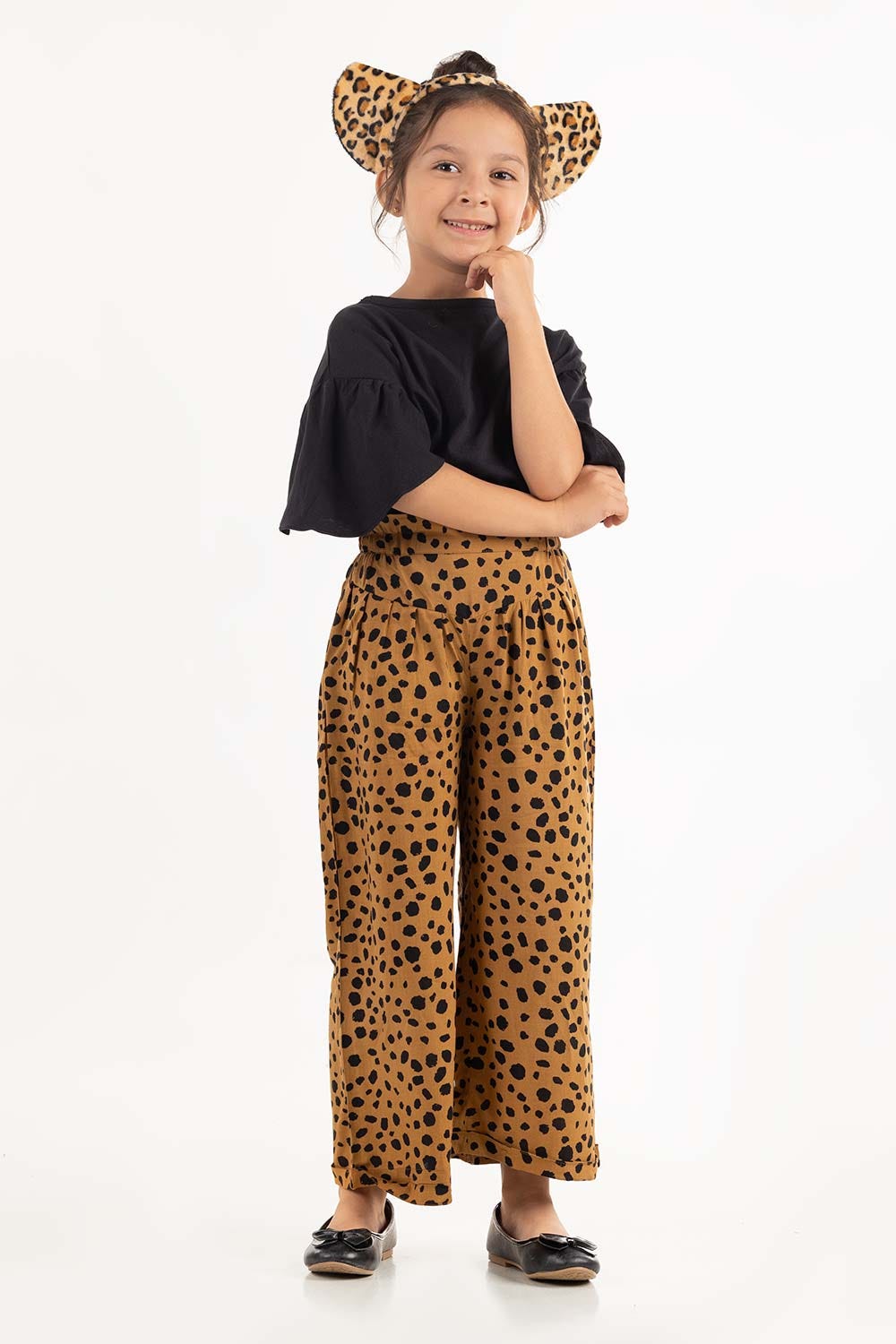 Toddler Girl Multi Color Dots Print Woven Bottom TGWB-2210029 A