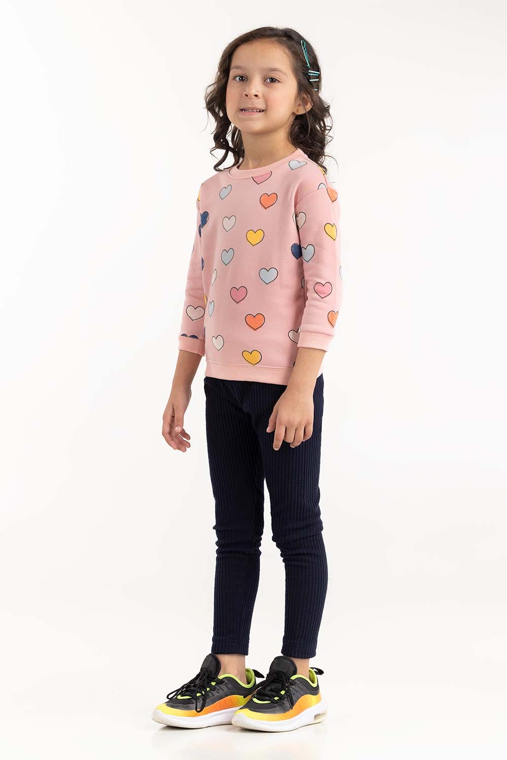 Toddler Girl Multi Color Hearts Sweatshirt 224-612-006