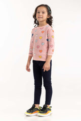 Toddler Girl Multi Color Hearts Sweatshirt 224-612-006