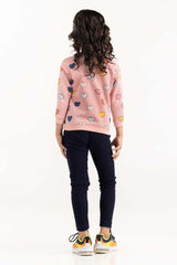 Toddler Girl Multi Color Hearts Sweatshirt 224-612-006
